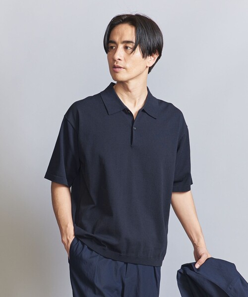 BEAUTY&YOUTH UNITED ARROWS(ビューティーアンドユースユナイテッドアローズ)の「デオドラント ショートスリーブ ニットポロ -抗菌・防臭 ウォッシャブル-(ニット/セーター・メンズ・オフホワイト/ネイビー/ブラック/ベージュ・XL/L/S/M)」の5枚目の写真