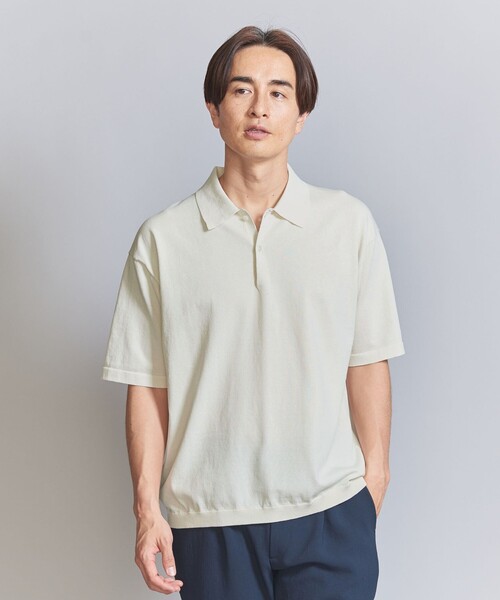 BEAUTY&YOUTH UNITED ARROWS(ビューティーアンドユースユナイテッドアローズ)の「デオドラント ショートスリーブ ニットポロ -抗菌・防臭 ウォッシャブル-(ニット/セーター・メンズ・オフホワイト/ネイビー/ブラック/ベージュ・XL/L/S/M)」の10枚目の写真