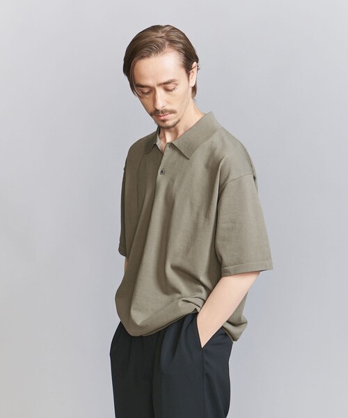 BEAUTY&YOUTH UNITED ARROWS(ビューティーアンドユースユナイテッドアローズ)の「デオドラント ショートスリーブ ニットポロ -抗菌・防臭 ウォッシャブル-(ニット/セーター・メンズ・オフホワイト/ネイビー/ブラック/ベージュ・XL/L/S/M)」の14枚目の写真