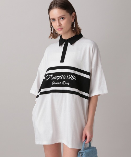 FOREVER 21(フォーエバー トゥエンティーワン)の「【2024SS】ロゴプリントラガーシャツワンピース(シャツワンピース・レディース・チャコールグレー/ホワイト・FREE)」の2枚目の写真