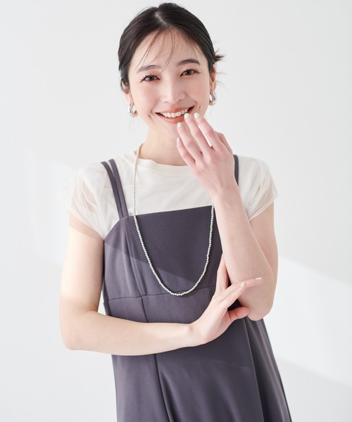 セール】【WEB限定】チュール×ニットレイヤードニット（タンク