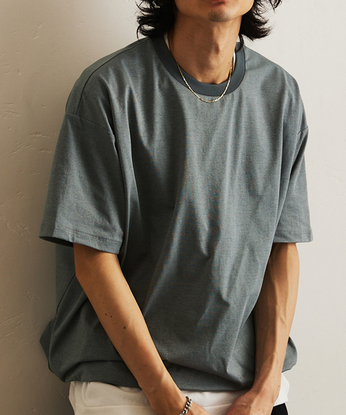 417 EDIFICE（フォーワンセブンエディフィス）の「”UVカット・吸水速乾・防シワ” PERFECTECH / パーフェクテック Tシャツ（Tシャツ/カットソー・メンズ・ベージュ/ホワイト/ブラック/チャコールグレー/ブルー・SMALL/MEDIUM/LARGE）」の5枚目の写真