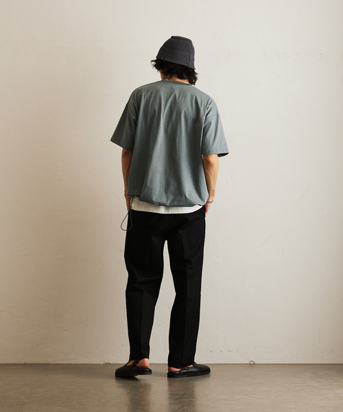 417 EDIFICE（フォーワンセブンエディフィス）の「”UVカット・吸水速乾・防シワ” PERFECTECH / パーフェクテック Tシャツ（Tシャツ/カットソー・メンズ・ベージュ/ホワイト/ブラック/チャコールグレー/ブルー・SMALL/MEDIUM/LARGE）」の14枚目の写真