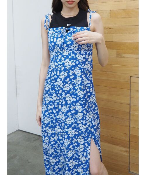 EVRIS（エヴリス）の「フラワーキャミワンピース（ワンピース・レディース・ブルー/ブラック・FREE）」の19枚目の写真