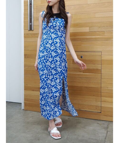 EVRIS（エヴリス）の「フラワーキャミワンピース（ワンピース・レディース・ブルー/ブラック・FREE）」の20枚目の写真