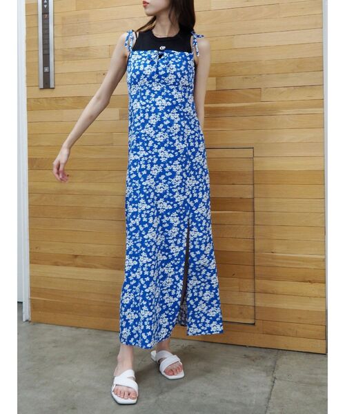 EVRIS（エヴリス）の「フラワーキャミワンピース（ワンピース・レディース・ブルー/ブラック・FREE）」の21枚目の写真