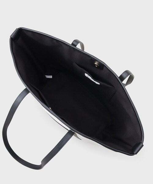 OPAQUE.CLIP（オペークドットクリップ）の「◆【A4サイズ対応】合皮トリミングキャンバスビッグトートバッグ（トートバッグ・レディース・ブラック/カーキ・00）」の9枚目の写真