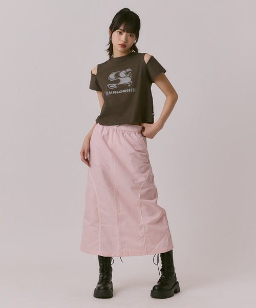 WOMAN) WAVE Symbol Cut out SHORT SLEEVE T-Shirt（Tシャツ