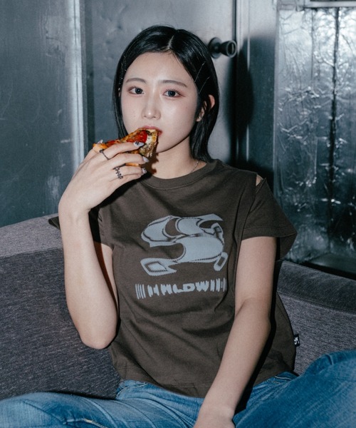 tシャツ (WOMAN) WAVE Symbol Cut out SHORT SLEEVE T-Shirt レディース メンズ WOMAN) WAVE Symbol Cut out SHORT SLEEVE T-Shirt（Tシャツ