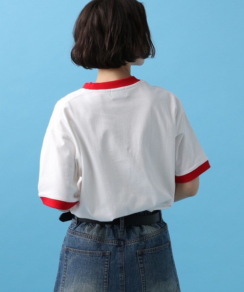 PBLIM(ページボーイリム)の「PBLIM/フラワーリンガーT(Tシャツ/カットソー・レディース・オフホワイト/グレー・FREE)」の4枚目の写真