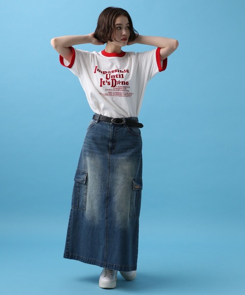 PBLIM(ページボーイリム)の「PBLIM/フラワーリンガーT(Tシャツ/カットソー・レディース・オフホワイト/グレー・FREE)」の6枚目の写真