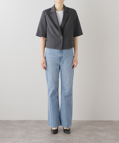 【新品タグ付き】Spick & Span ハーフスリーブジャケット　半袖 セール】ハーフスリーブショートジャケット（テーラード