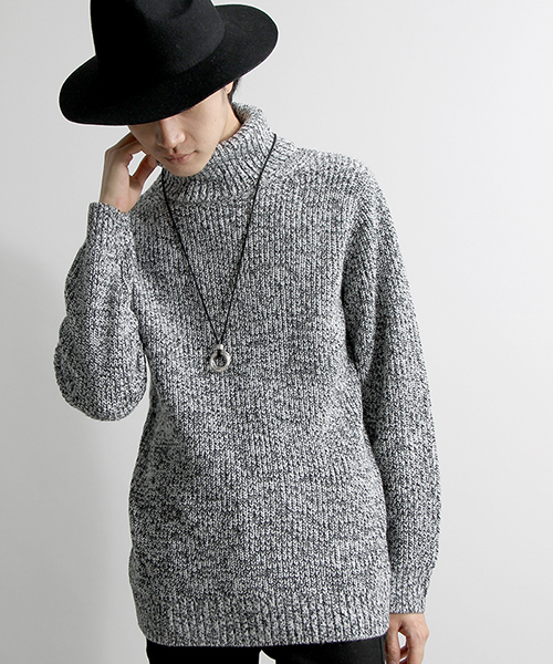 WEGO（ウィゴー）の「WEGO/畦編タートルネックニット（ニット/セーター・メンズ・ホワイト/ホワイト系その他/ブラック/グレー/カーキ/ブルー・MEDIUM/LARGE）」の5枚目の写真