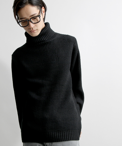 WEGO（ウィゴー）の「WEGO/畦編タートルネックニット（ニット/セーター・メンズ・ホワイト/ホワイト系その他/ブラック/グレー/カーキ/ブルー・MEDIUM/LARGE）」の4枚目の写真