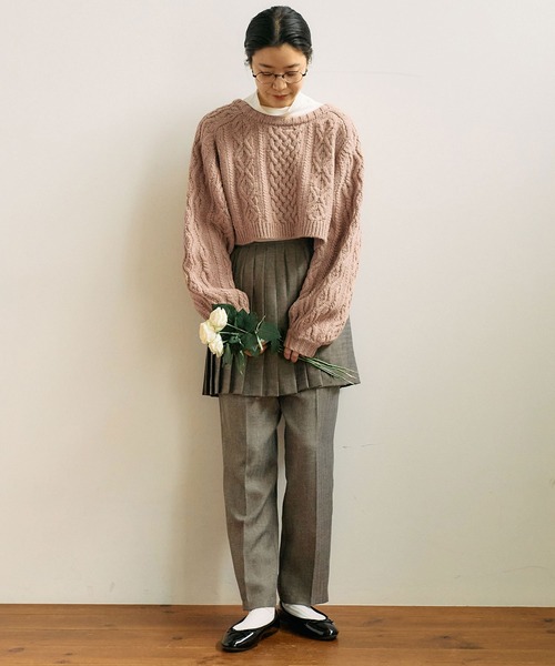 fig Ｌondon（フィグロンドン）の「DECO woolmood apron pants（その他パンツ・レディース・グレー・FREE）」の8枚目の写真