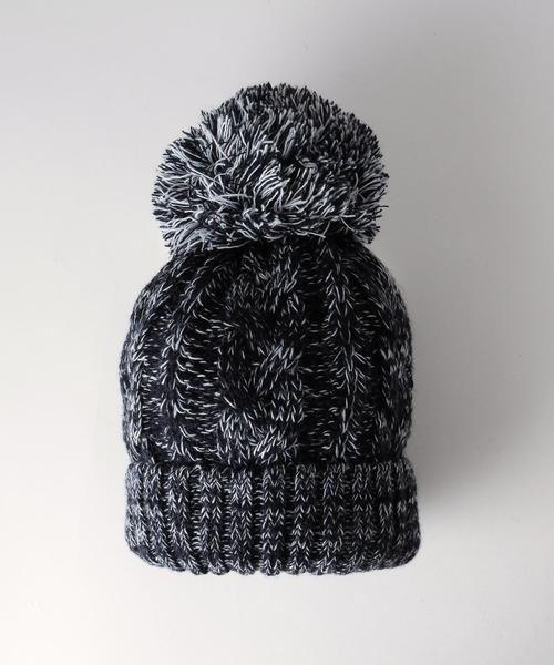 UNITED ARROWS（ユナイテッドアローズ）の「＜McBURN（エムシーバーン）＞ CABLE PON KNIT キャップ◆（ニットキャップ/ビーニー・レディース・ブラック/ライトグレー/ケリー/ネイビー・フリー）」の9枚目の写真