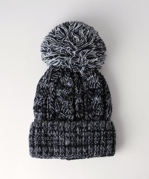 UNITED ARROWS（ユナイテッドアローズ）の「＜McBURN（エムシーバーン）＞ CABLE PON KNIT キャップ◆（ニットキャップ/ビーニー・レディース・ブラック/ライトグレー/ケリー/ネイビー・フリー）」の10枚目の写真