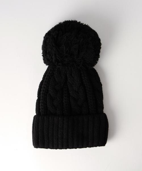 UNITED ARROWS（ユナイテッドアローズ）の「＜McBURN（エムシーバーン）＞ CABLE PON KNIT キャップ◆（ニットキャップ/ビーニー・レディース・ブラック/ライトグレー/ケリー/ネイビー・フリー）」の11枚目の写真