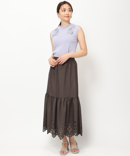 MISCH MASCH(ミッシュマッシュ)の「■2024春夏新作■3Dフラワーモチーフニット/MM428312(ニット/セーター・レディース・ホワイト/ブラック/ブルー・フリ-)」の18枚目の写真