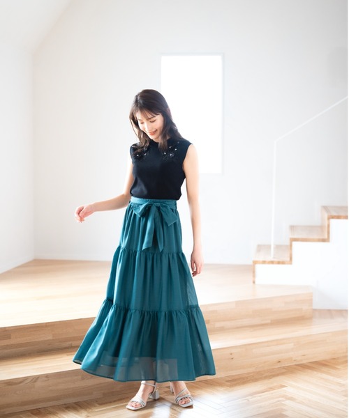 MISCH MASCH(ミッシュマッシュ)の「■2024春夏新作■3Dフラワーモチーフニット/MM428312(ニット/セーター・レディース・ホワイト/ブラック/ブルー・フリ-)」の8枚目の写真