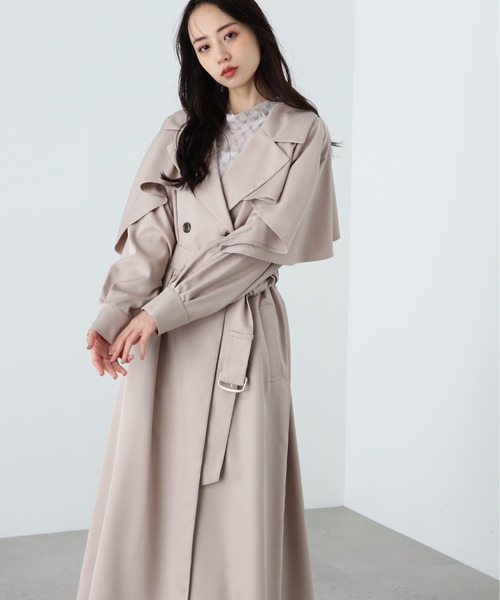 ジルバイジルスチュアート ライトモッサドレスコート ピンクベージュ