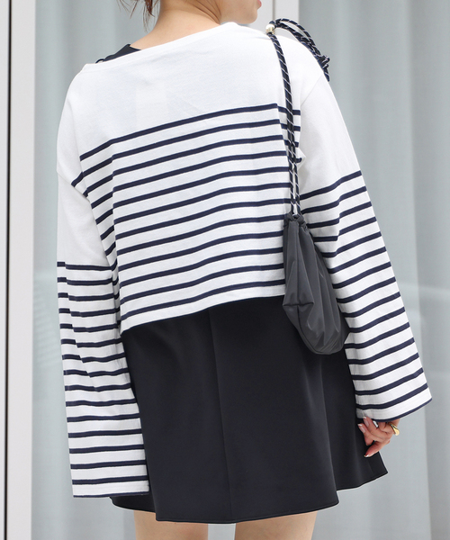 Deuxieme Classe（ドゥーズィエムクラス）の「Cropped Stripe T