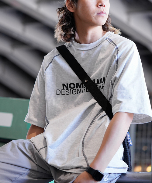 NOMANUAL(NOMANUAL)の「NOMANUAL S.C.L T-SH NM52TS0 7M1(Tシャツ/カットソー・レディース・ホワイト/ブラック・LARGE)」の2枚目の写真