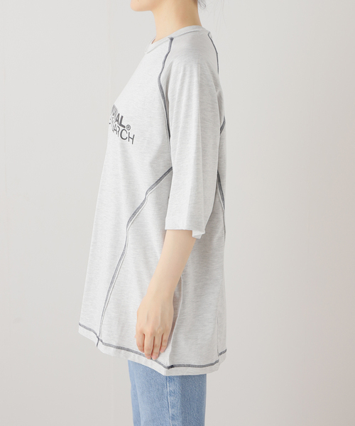 NOMANUAL(NOMANUAL)の「NOMANUAL S.C.L T-SH NM52TS0 7M1(Tシャツ/カットソー・レディース・ホワイト/ブラック・LARGE)」の6枚目の写真