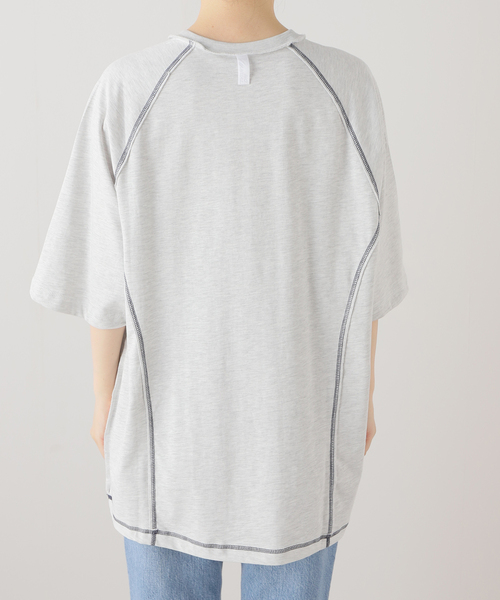 NOMANUAL(NOMANUAL)の「NOMANUAL S.C.L T-SH NM52TS0 7M1(Tシャツ/カットソー・レディース・ホワイト/ブラック・LARGE)」の7枚目の写真