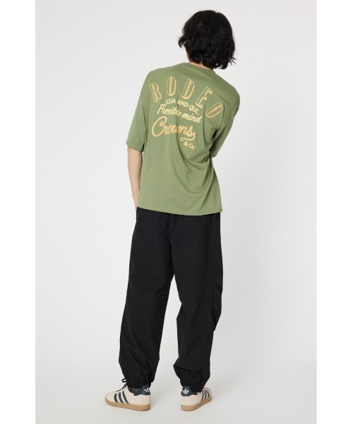 RODEO CROWNS WIDE BOWL(ロデオクラウンズワイドボウル)の「メンズドッキングロゴニットTシャツ(Tシャツ/カットソー・メンズ・オフホワイト/ブラック/カーキ・MEDIUM/LARGE)」の14枚目の写真