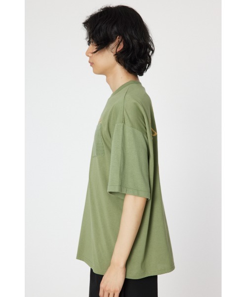 RODEO CROWNS WIDE BOWL(ロデオクラウンズワイドボウル)の「メンズドッキングロゴニットTシャツ(Tシャツ/カットソー・メンズ・オフホワイト/ブラック/カーキ・MEDIUM/LARGE)」の16枚目の写真