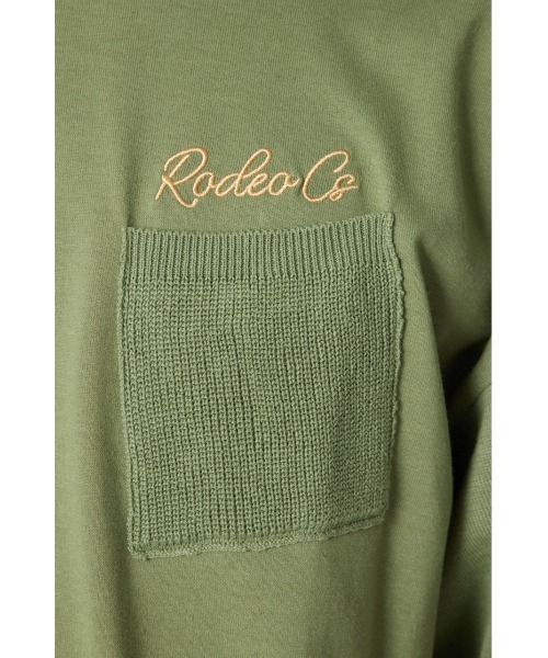 RODEO CROWNS WIDE BOWL(ロデオクラウンズワイドボウル)の「メンズドッキングロゴニットTシャツ(Tシャツ/カットソー・メンズ・オフホワイト/ブラック/カーキ・MEDIUM/LARGE)」の20枚目の写真