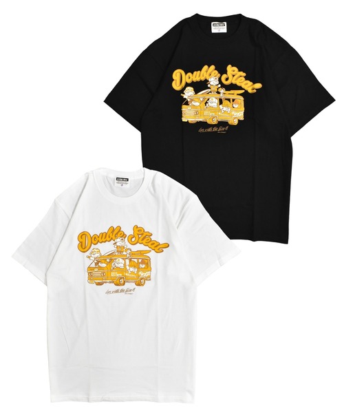 DOUBLE STEAL（ダブルスティール）の「ドライビングDOUBZ Tシャツ（Tシャツ/カットソー・メンズ・サンドベージュ/ブラック/ホワイト・X-LARGE/LARGE/XX-LARGE/MEDIUM）」の4枚目の写真