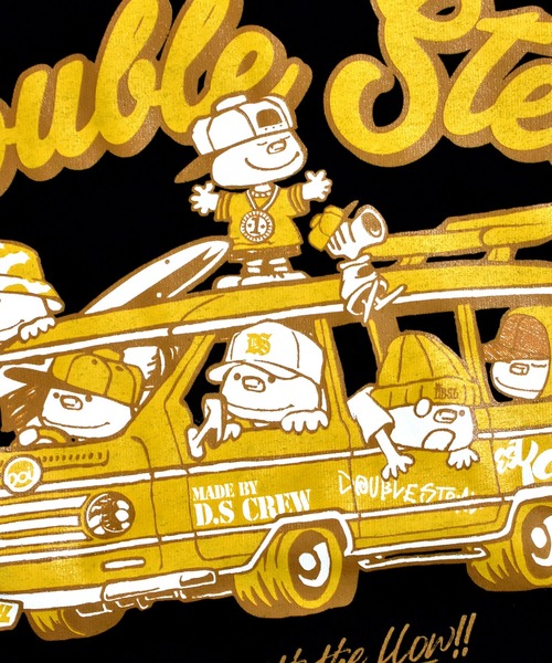 DOUBLE STEAL（ダブルスティール）の「ドライビングDOUBZ Tシャツ（Tシャツ/カットソー・メンズ・サンドベージュ/ブラック/ホワイト・X-LARGE/LARGE/XX-LARGE/MEDIUM）」の6枚目の写真
