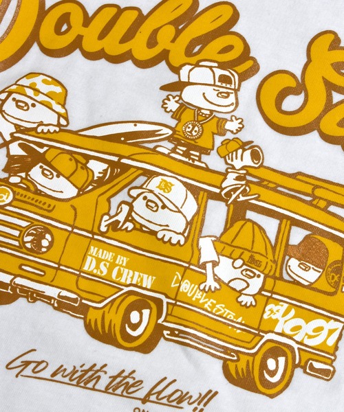 DOUBLE STEAL（ダブルスティール）の「ドライビングDOUBZ Tシャツ（Tシャツ/カットソー・メンズ・サンドベージュ/ブラック/ホワイト・X-LARGE/LARGE/XX-LARGE/MEDIUM）」の8枚目の写真
