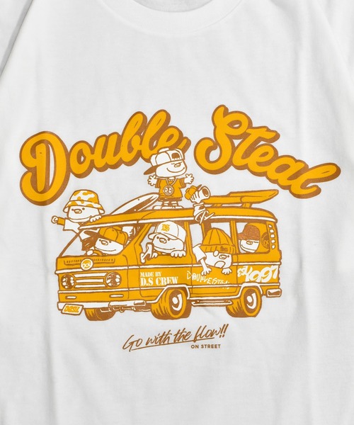 DOUBLE STEAL（ダブルスティール）の「ドライビングDOUBZ Tシャツ（Tシャツ/カットソー・メンズ・サンドベージュ/ブラック/ホワイト・X-LARGE/LARGE/XX-LARGE/MEDIUM）」の9枚目の写真