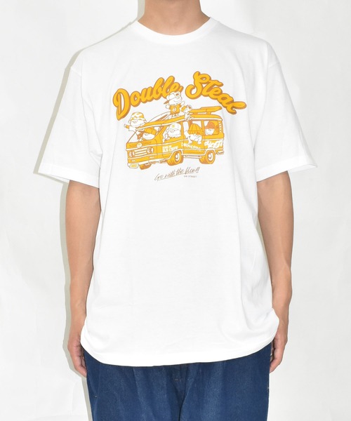 DOUBLE STEAL（ダブルスティール）の「ドライビングDOUBZ Tシャツ（Tシャツ/カットソー・メンズ・サンドベージュ/ブラック/ホワイト・X-LARGE/LARGE/XX-LARGE/MEDIUM）」の13枚目の写真