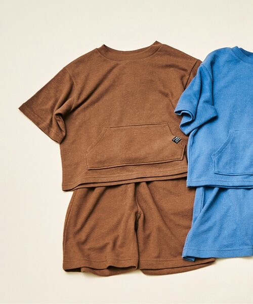 BREEZE（ブリーズ）の「【WEB限定・上下セット】半袖セットアップ（セットアップ・キッズ・ブラック/ブルー/ブラウン・80/90/100/110/120/130/140）」の2枚目の写真