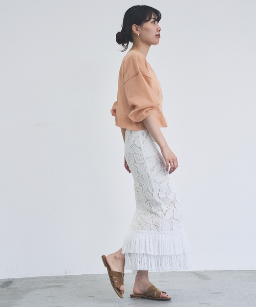 IENA（イエナ）の「レースデザインスカート（スカート）」 - WEAR