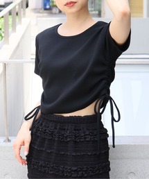 tiptop | テレコ脇ドロストTシャツ(Tシャツ/カットソー)