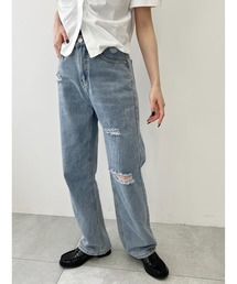 WC | ストレートクラッシュデニムパンツ(デニムパンツ)