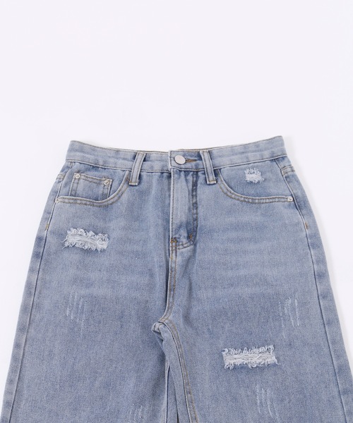 WC（ダブル シー）の「ストレートクラッシュデニムパンツ（デニムパンツ・レディース・ブルー・FREE）」の8枚目の写真