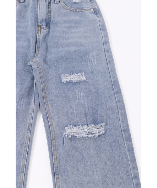 WC（ダブル シー）の「ストレートクラッシュデニムパンツ（デニムパンツ・レディース・ブルー・FREE）」の10枚目の写真