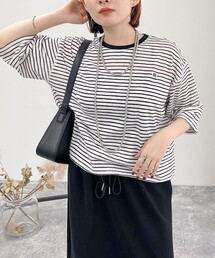 fredy emue | FRワッペン付きボーダーTシャツ(Tシャツ/カットソー)