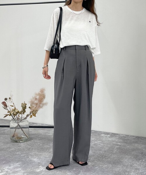 fredy emue（フレディエミュ）の「FRワッペン付きボーダーTシャツ（Tシャツ/カットソー・レディース・ブルー系その他/ホワイト系その他/ブラック系その他/ホワイト系その他2・38）」の5枚目の写真