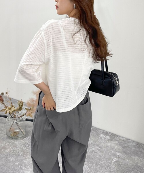 fredy emue（フレディエミュ）の「FRワッペン付きボーダーTシャツ（Tシャツ/カットソー・レディース・ブルー系その他/ホワイト系その他/ブラック系その他/ホワイト系その他2・38）」の11枚目の写真