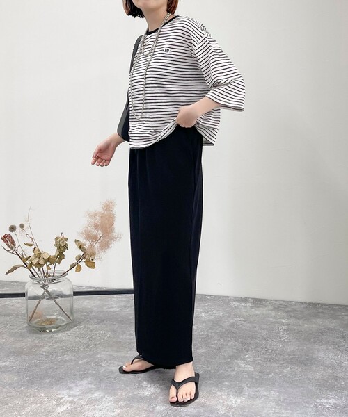 fredy emue（フレディエミュ）の「FRワッペン付きボーダーTシャツ（Tシャツ/カットソー・レディース・ブルー系その他/ホワイト系その他/ブラック系その他/ホワイト系その他2・38）」の15枚目の写真