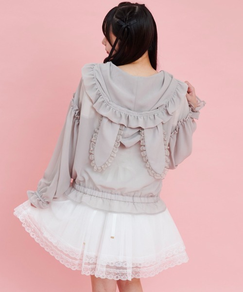 Secret Honey（シークレットハニー）の「うさ耳フリルシフォンパーカー 