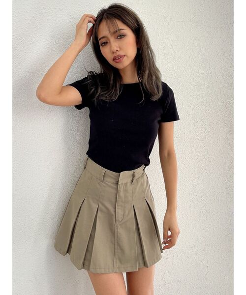GYDA(ジェイダ)の「ベーシックTシャツ(Tシャツ/カットソー・レディース・オフホワイト/ブラック・FREE)」の19枚目の写真