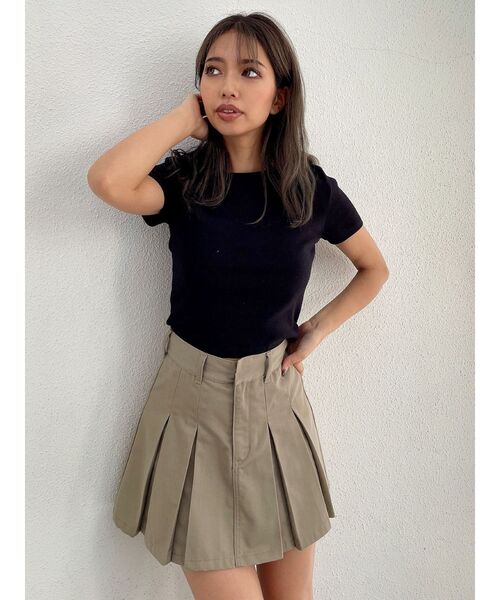 GYDA(ジェイダ)の「ベーシックTシャツ(Tシャツ/カットソー・レディース・オフホワイト/ブラック・FREE)」の20枚目の写真